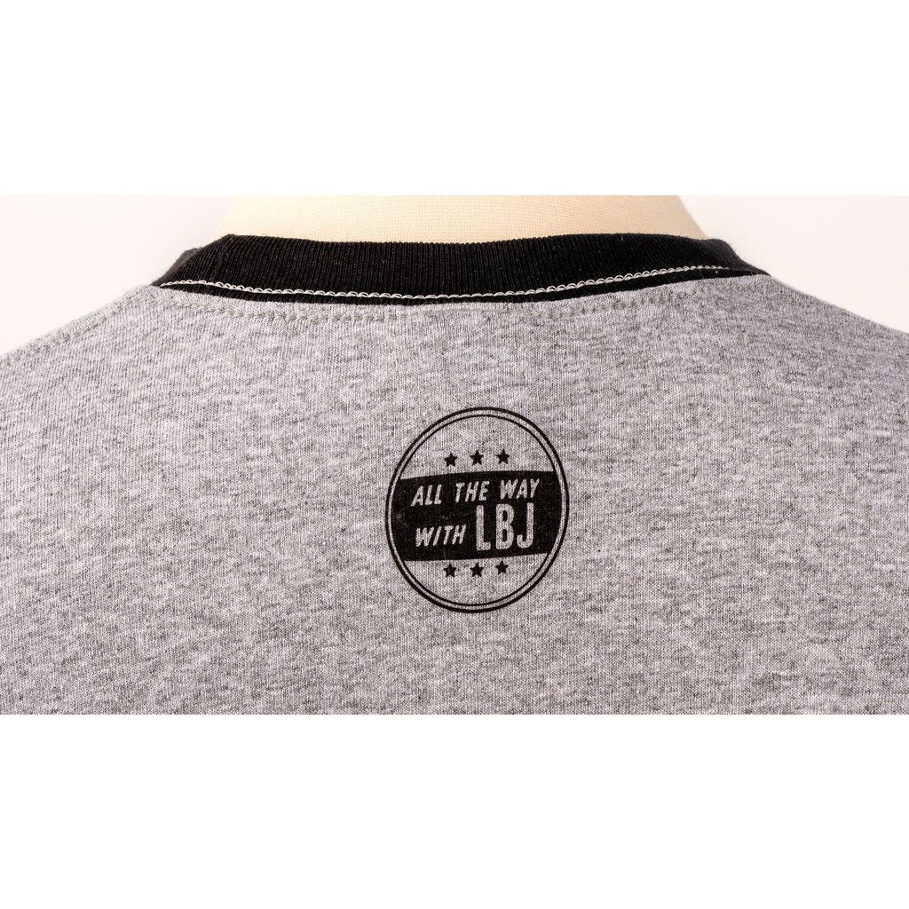 Sale sale-LBJ Photo Gray/Black Ringer Tshirt