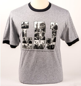 Sale sale-LBJ Photo Gray/Black Ringer Tshirt