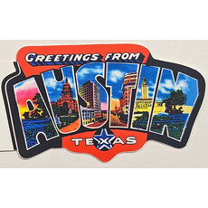 Austin & Texas Greetings from Austin Sticker