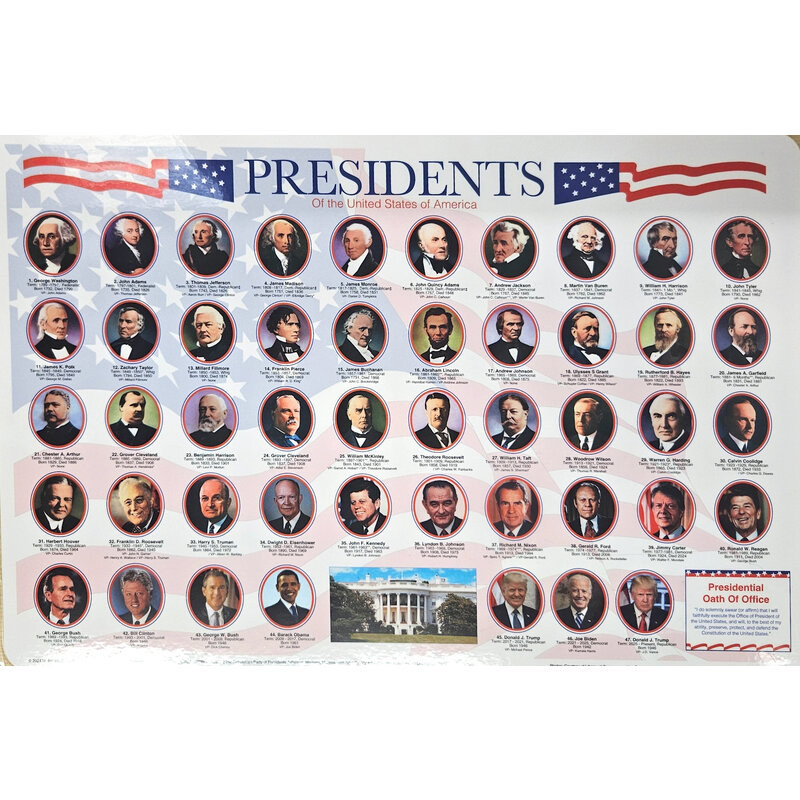 Just for Kids Presidents Placemat