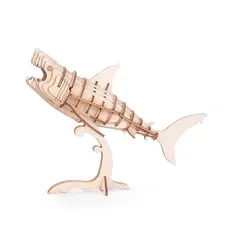 Jaws Exhibit Shark 3D Wooden Puzzle