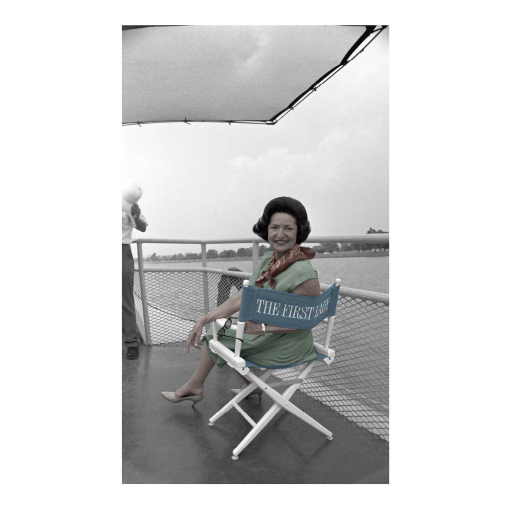 Lady Bird Johnson Lady Bird Directors Chair 42"x26" Print