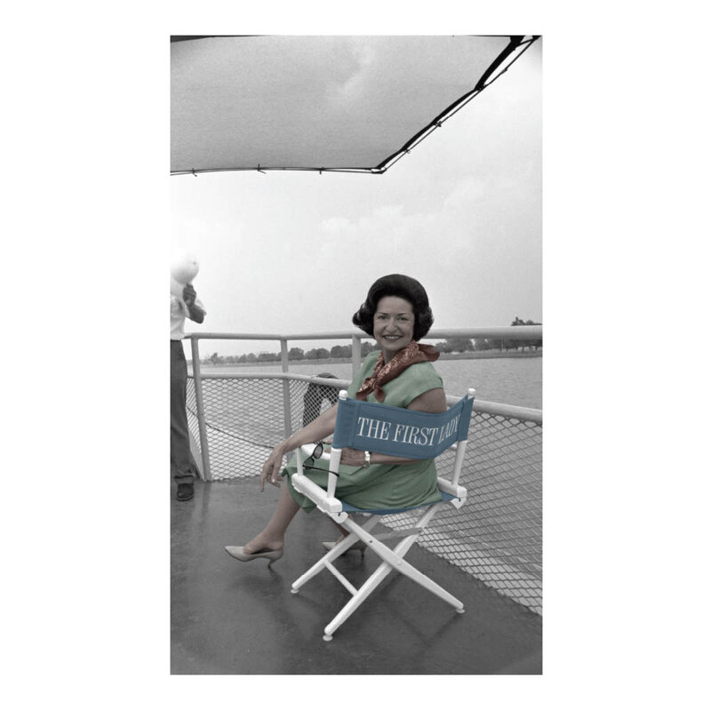 Lady Bird Johnson Lady Bird Directors Chair 42"x26" Print