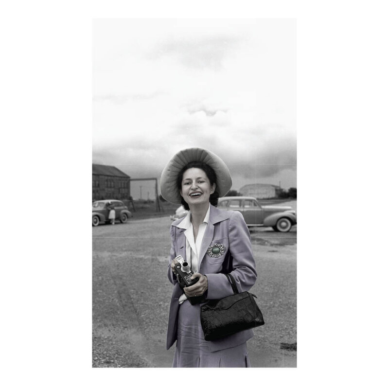 Lady Bird Johnson Photographer Lady Bird on campaign trail 26.5"x 26.5" Print