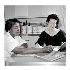 Lady Bird Johnson Lady Bird and Zephyr Wright 42"x26" Print