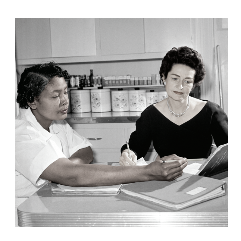 Lady Bird Johnson Lady Bird and Zephyr Wright 26.5"x26.5" Print