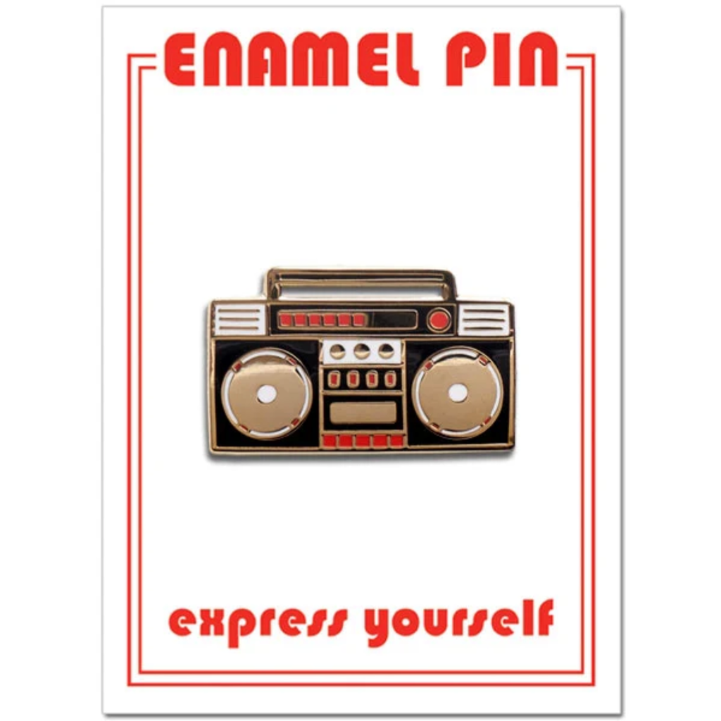 Hip-Hop Exhibit Boom Box Enamel Pin