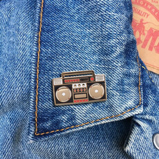 Hip-Hop Exhibit Boom Box Enamel Pin