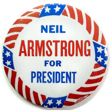 Neil Armstrong Buzz Aldrin in ’72 Button