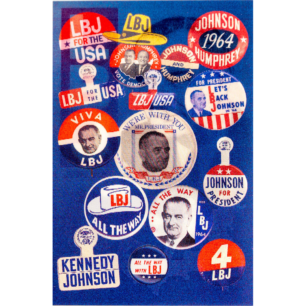 All the Way with LBJ Lenticular Postcard LBJ