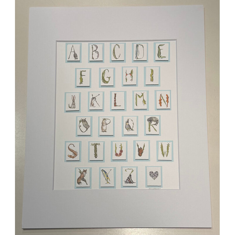 Austin & Texas Botanical Alphabet 11x18 print
