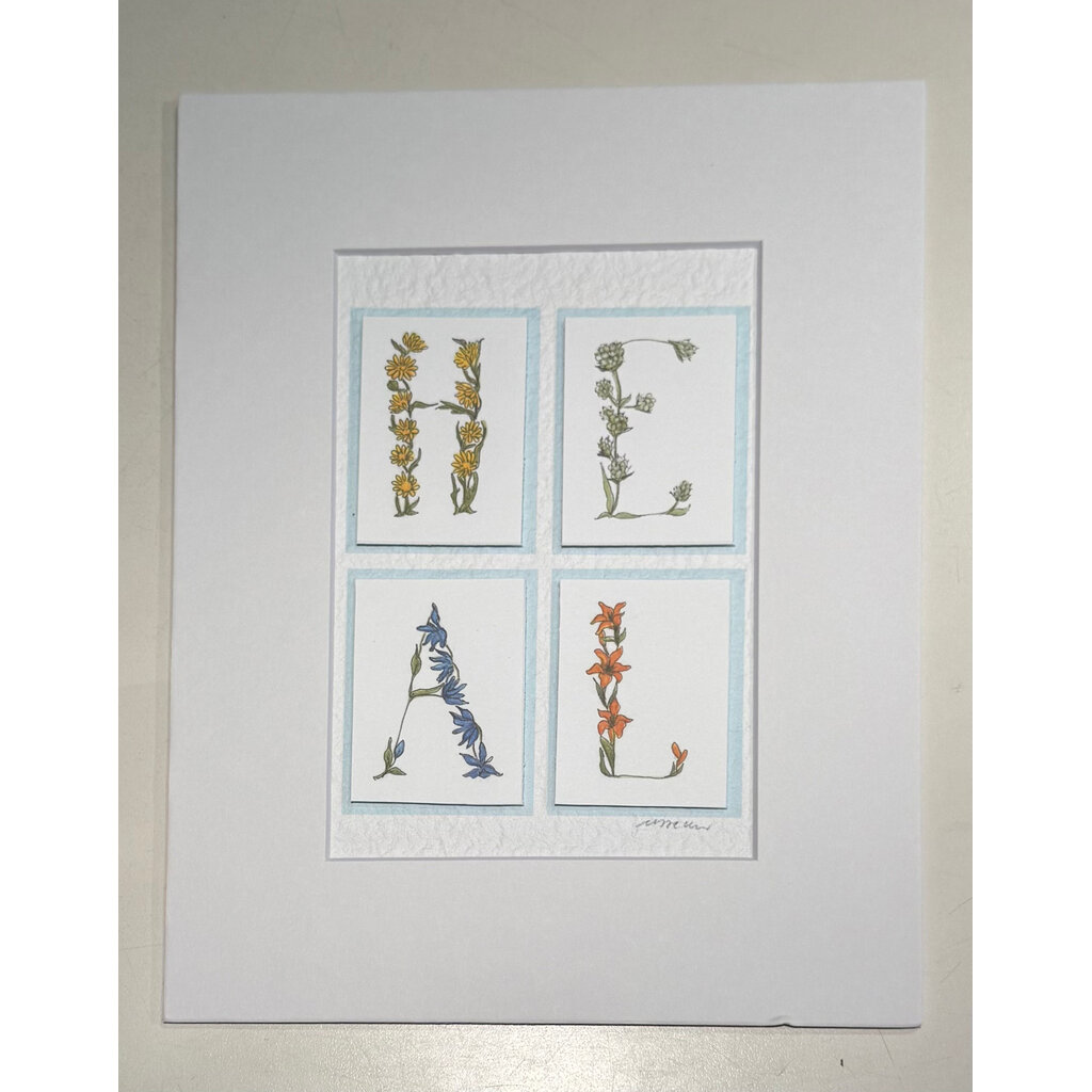 Austin & Texas HEAL Botanical 8x10 Print