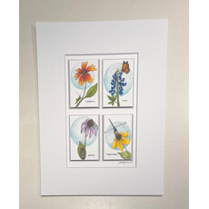 Austin & Texas Respect, Love,...Botanical 8x10 print