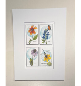 Austin & Texas Respect, Love,...Botanical 8x10 print