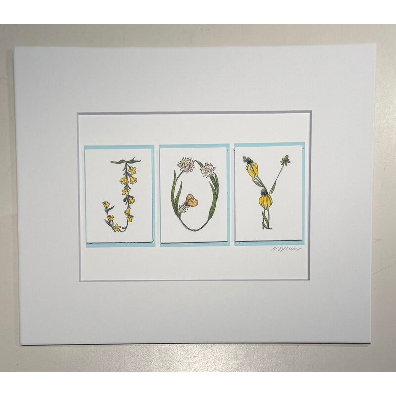 Austin & Texas JOY Botanical 8x10 print