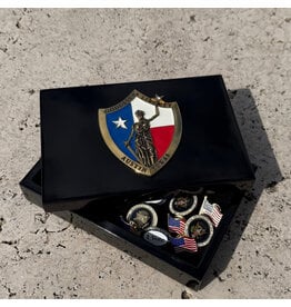 Austin & Texas Goddess of Liberty Austin Texas enamel box by Ann Hand