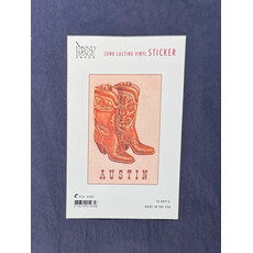 Austin Past/Present Cowboy Boots sticker