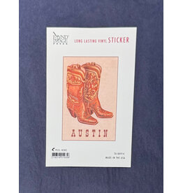 Austin Past/Present Cowboy Boots sticker