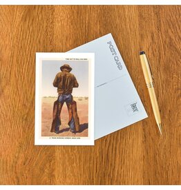 Austin Past/Present Texas Cowboy Postcard