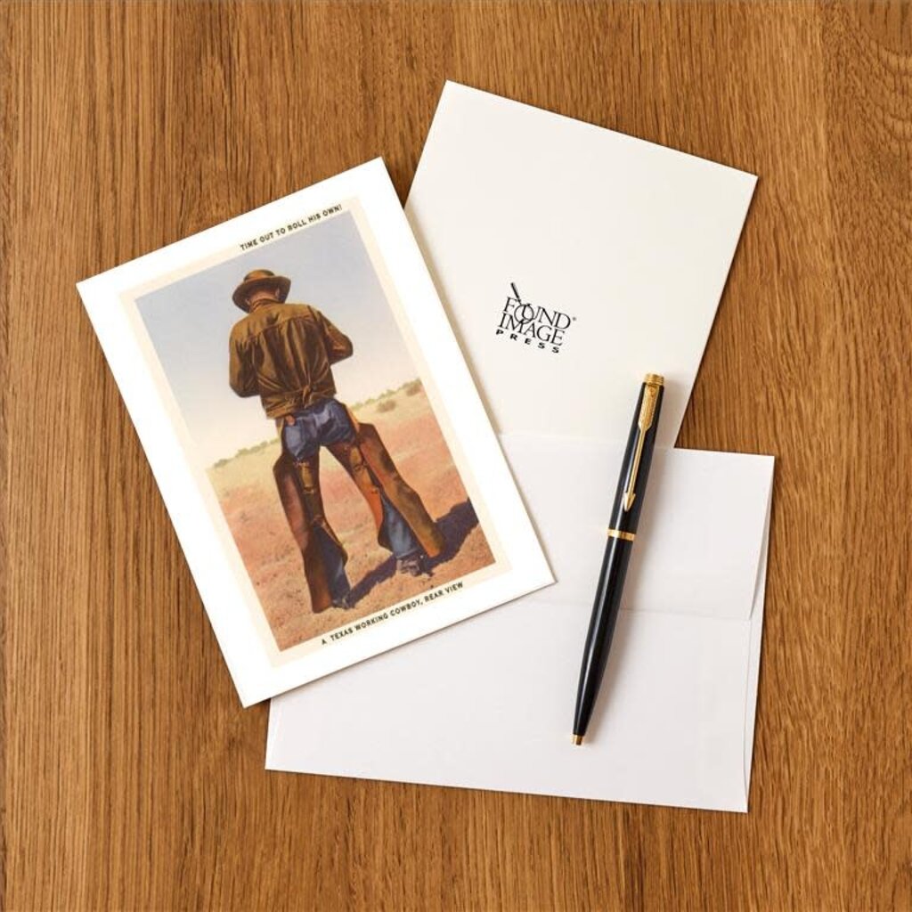 Austin Past/Present Texas Cowboy Notecard