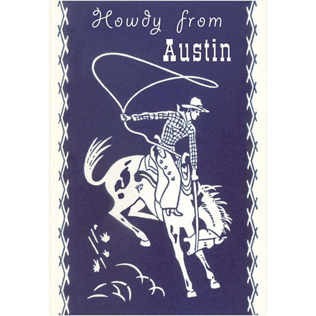 Austin Past/Present Howdy from Austin 12.5 x 18 Print