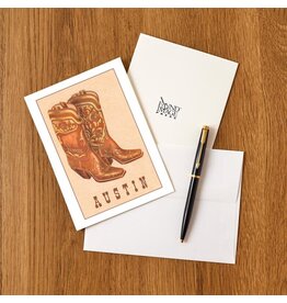Austin Past/Present Cowboy Boots notecard