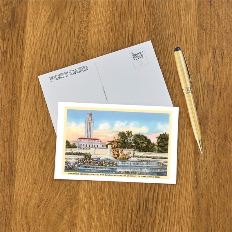 Austin Past/Present Univ of Tx Postcard