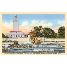 Austin Past/Present Univ of Tx Postcard