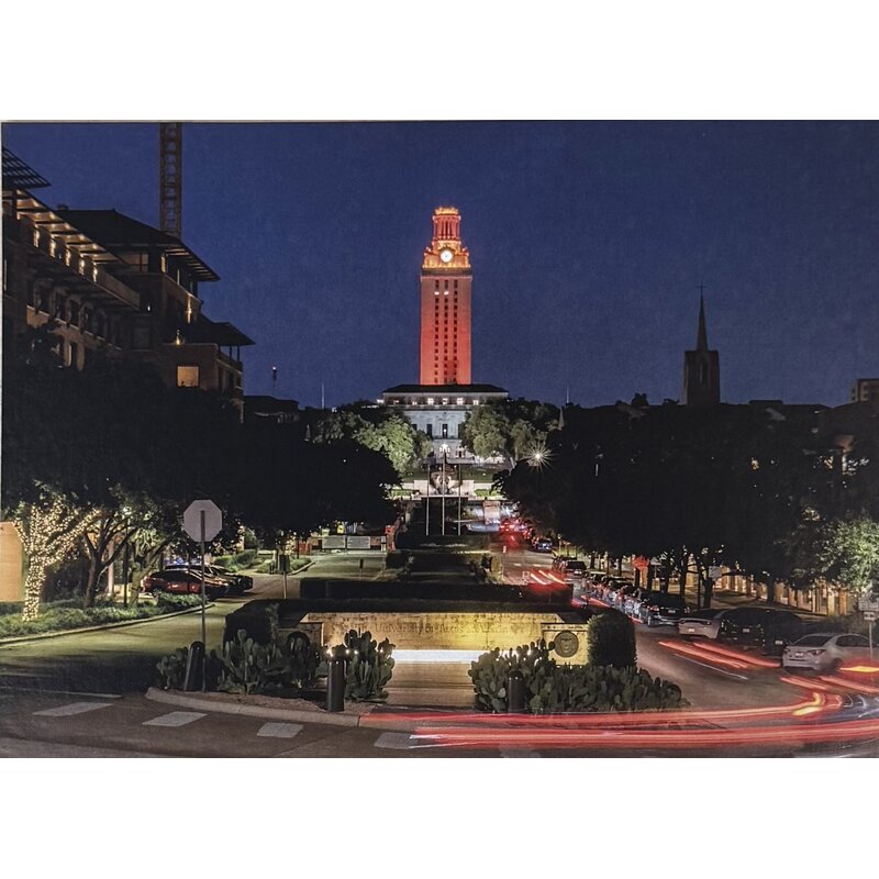 Austin Past/Present University of Texas Tower 5x7 Postcard