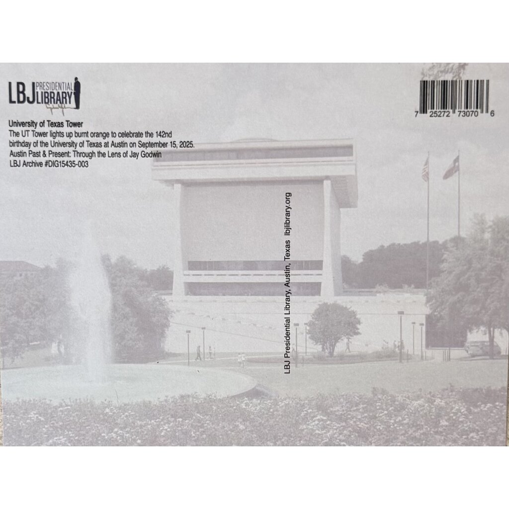 Austin Past/Present University of Texas Tower 5x7 Postcard