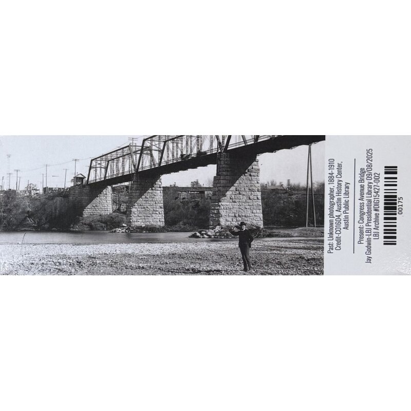 Austin Past/Present Congress Avenue Bridge Bookmark