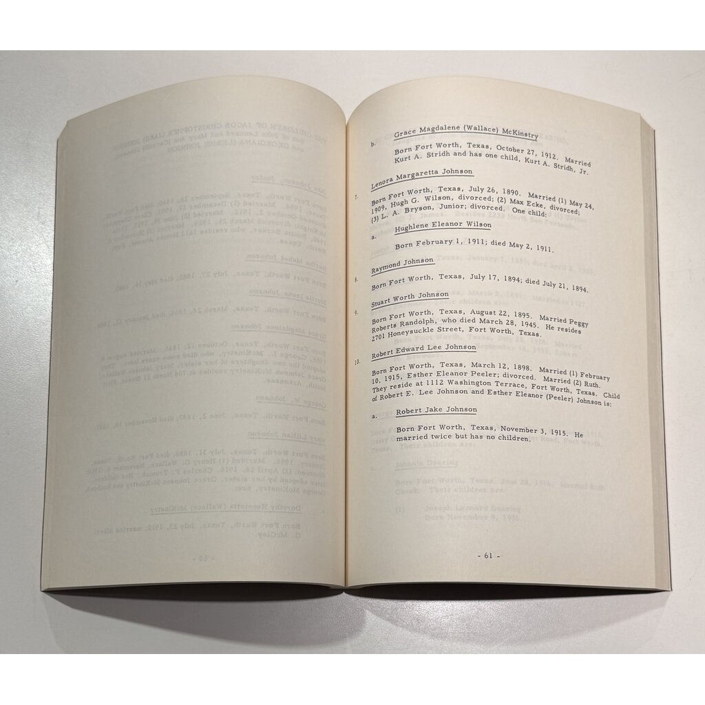 The Johnsons: Genealogical History By Rebekah Baines Johnson