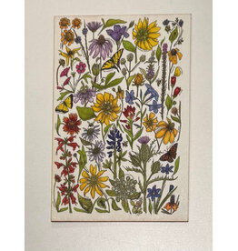 Lady Bird Johnson Wildfowers of Tx Wooden Postcard