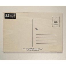Lady Bird Johnson Wildfowers of Tx Wooden Postcard