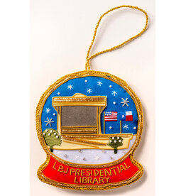 All the Way with LBJ LBJ Snowglobe Satin Ornament