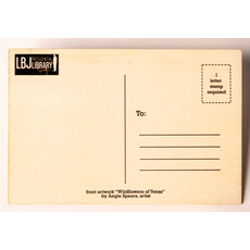 Lady Bird Johnson Wildfowers of Tx Wooden Postcard