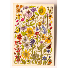 Lady Bird Johnson Wildfowers of Tx Wooden Postcard
