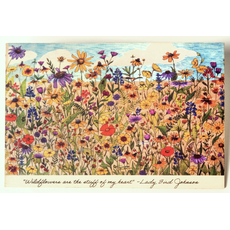 Lady Bird Johnson Florescence Wooden Postcard