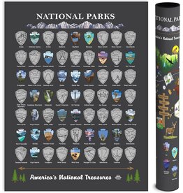Americana National Parks Scratch Off Poster 12x16"