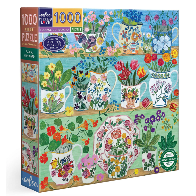 What We Bring To The Table Floral Cupboard 1000pc Puzzle