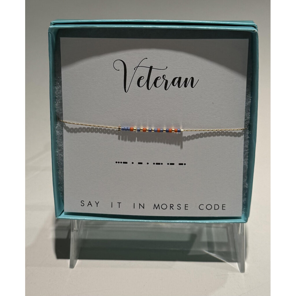 Vietnam Veteran Morse Code adjustable to 9" bracelet