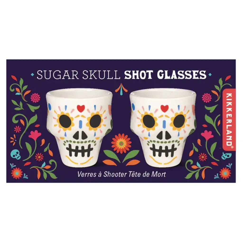 The American Table Sugar Skull Shot Glasses set 2
