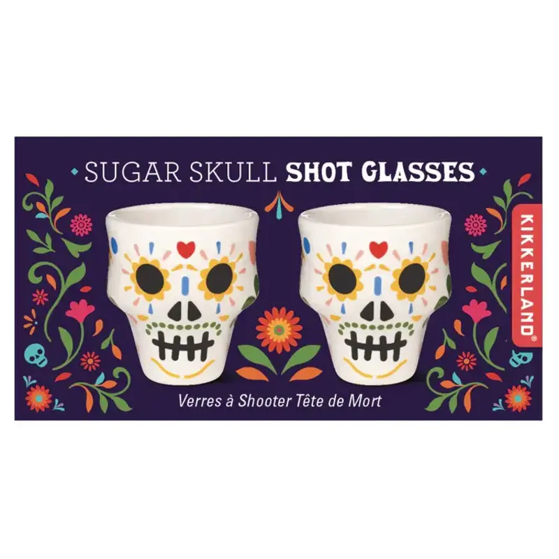 The American Table Sugar Skull Shot Glasses set 2
