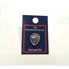 All the Way with LBJ LBJ Presidential Library Shield Pin