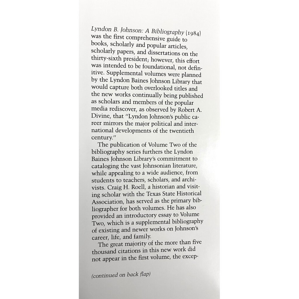 All the Way with LBJ Lyndon B. Johnson: A Bibliography VOL. 2