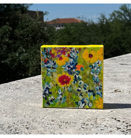 Austin & Texas Texas Wildflowers Mixed Media 6x6 Jean Schuler