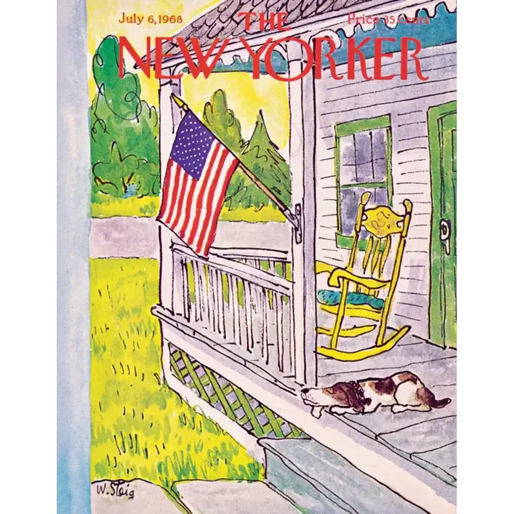 American Experiment Dog On Porch 100 pc puzzle