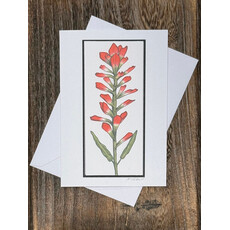 Indian Paintbrush Raised Card