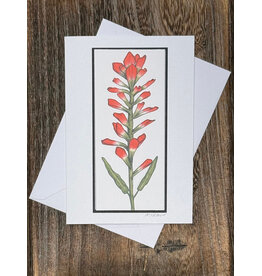 Indian Paintbrush Raised Card