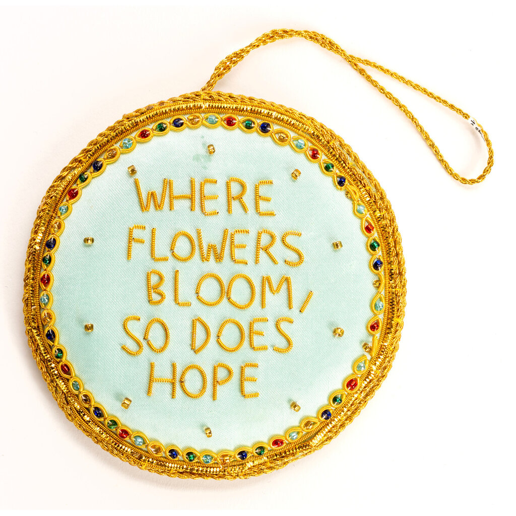 Lady Bird Johnson Flowers Bloom Satin Ornament